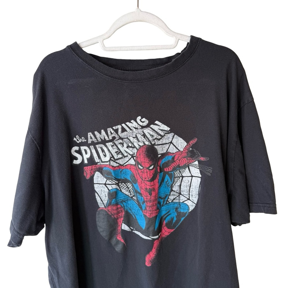 Marvel Comics Spider-Man Black Graphic Tee Size 2XL Streetwear Casual Everyday - Picture 6 of 9